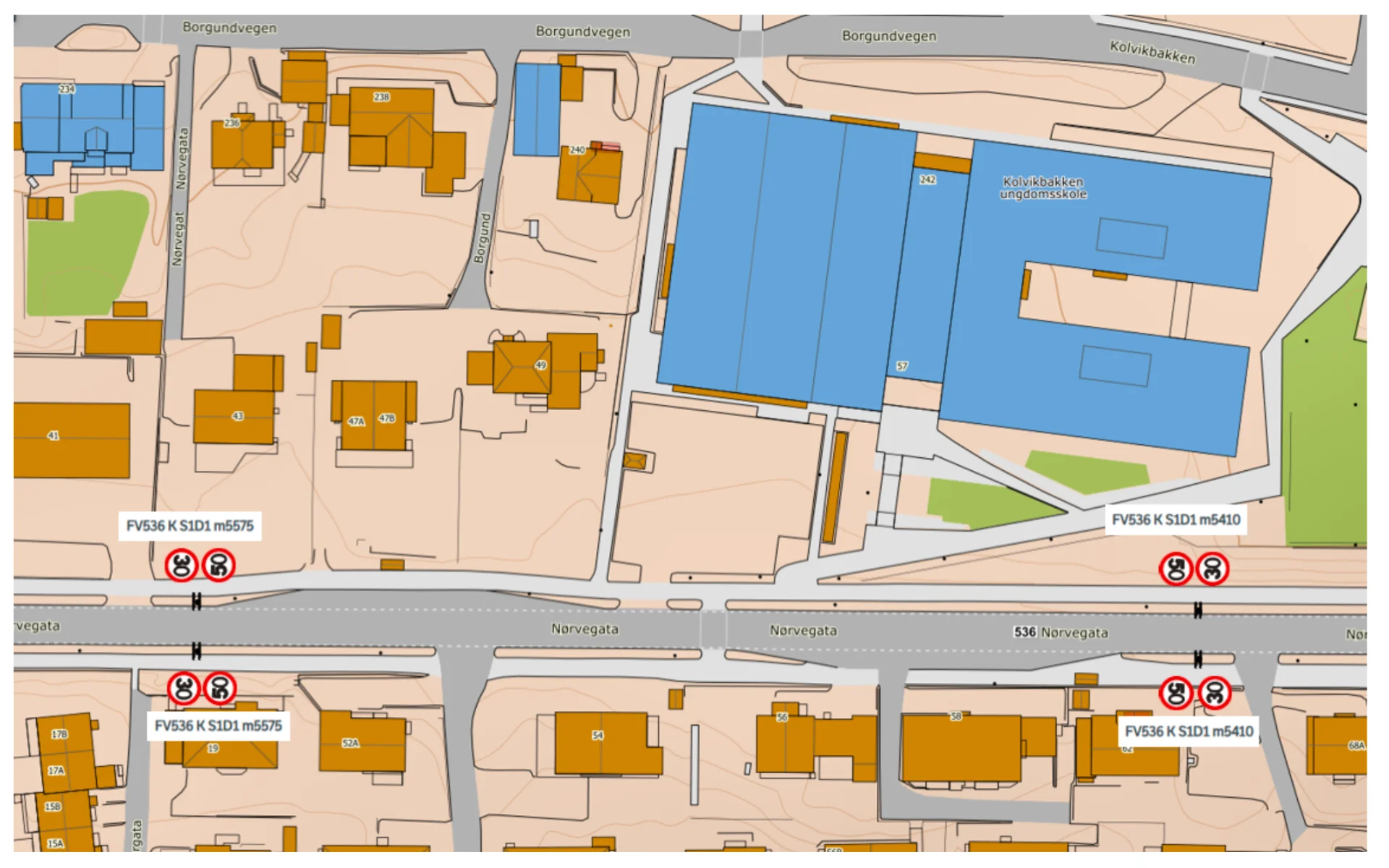 Viktig gjennomslag for tryggere Nørvegata: 30 km/t innføres ved Kolvikbakken skole